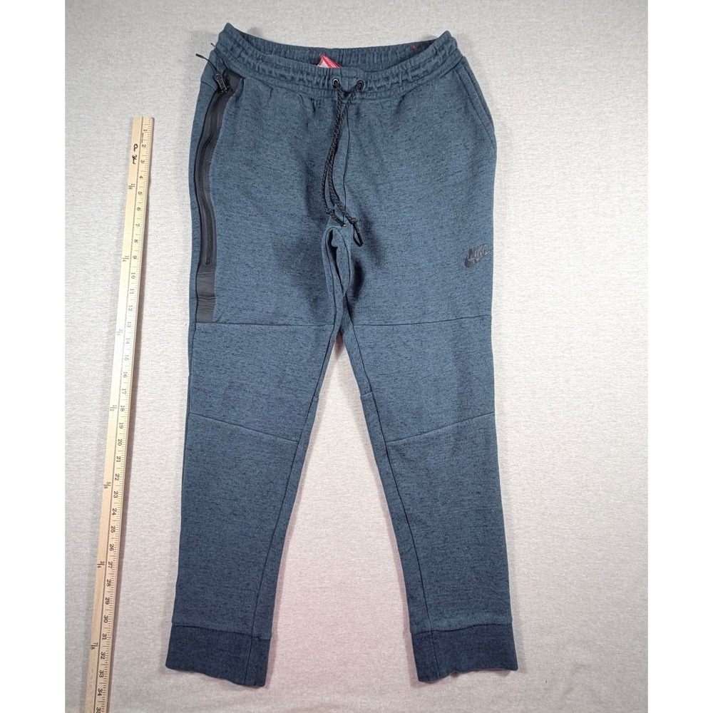 Nike Tech Fleece Joggers Mens Large Blue Grey Heather Tapered Sweatpants CU4495
